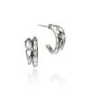 John Hardy Naga Earring - Hoop in Silver 16MM x 6.8MM - Small