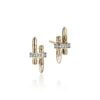 John Hardy Spear Earring - Stud in 14K Gold 16.9MM x 7.85MM with White Diamonds - Small