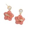 Alex and Ani Hibiscus Drop Earrings