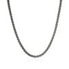 John Hardy Box Chain Necklace – Dark Silver 4.8MM 22"