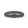 John Hardy Icon 2 Bracelet - Dark Silver 10.5MM with Black Sapphire - Extra Large