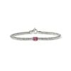 John Hardy Heishi Gem Bracelet - Silver 2.5MM with Rhodolite - Medium