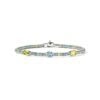 John Hardy Heishi Gem Bracelet - Silver 2.5MM with Sky Blue Topaz, Peridot, Lemon Quartz and Green and Blue Enamel Beads  - Medium
