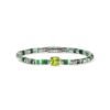 John Hardy Heishi Gem Bracelet - Silver 4MM with Peridot and Emerald, Malachite, Green Quartz, Chrysoprase, Green Aventurine Beads - Medium