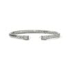 John Hardy Icon Stud Flex Cuff - Silver 4MM with Diamonds - Medium