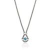 John Hardy Icon Gem Necklace - Silver 1.8MM With Swiss Blue Topaz