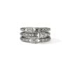 John Hardy Icon Stud Ring - Silver 6.1MM x 11MM with Diamonds - Medium